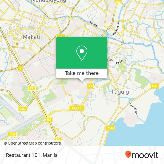 Restaurant 101, Campus Ave Western Bicutan, Taguig City map