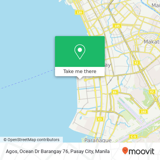 Agos, Ocean Dr Barangay 76, Pasay City map