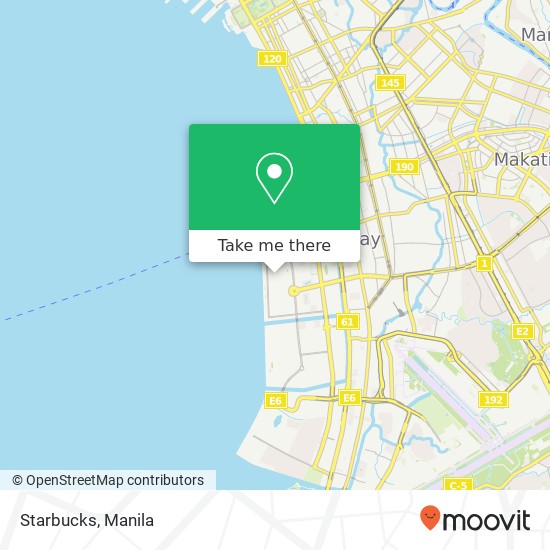 Starbucks, Ocean Dr Barangay 76, Pasay City map