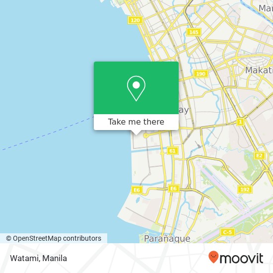 Watami, Ocean Dr Barangay 76, Pasay City map