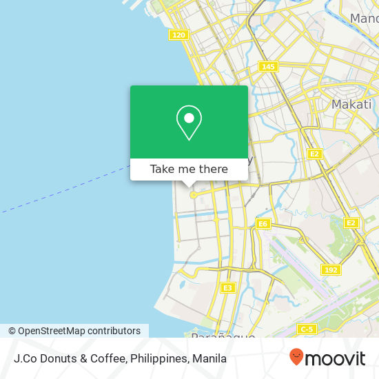 J.Co Donuts & Coffee, Philippines, Pacific Dr Barangay 76, Pasay City map