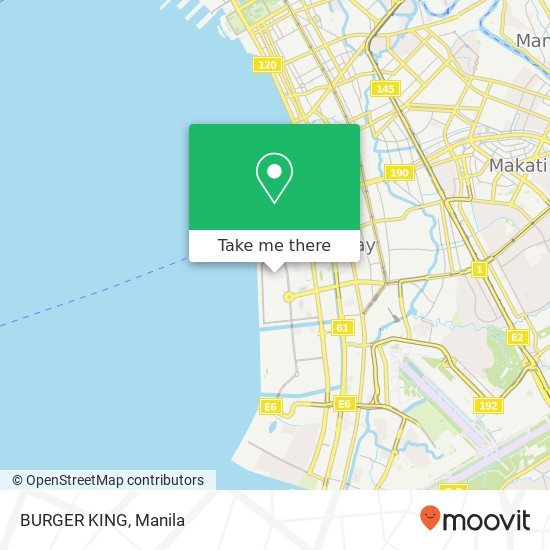 BURGER KING, Harbor Dr Barangay 76, Pasay City map