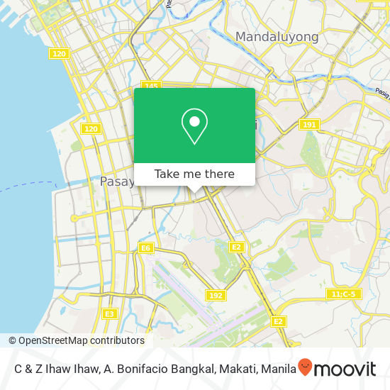 C & Z Ihaw Ihaw, A. Bonifacio Bangkal, Makati map