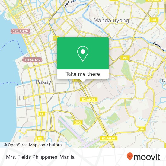 Mrs. Fields Philippines map