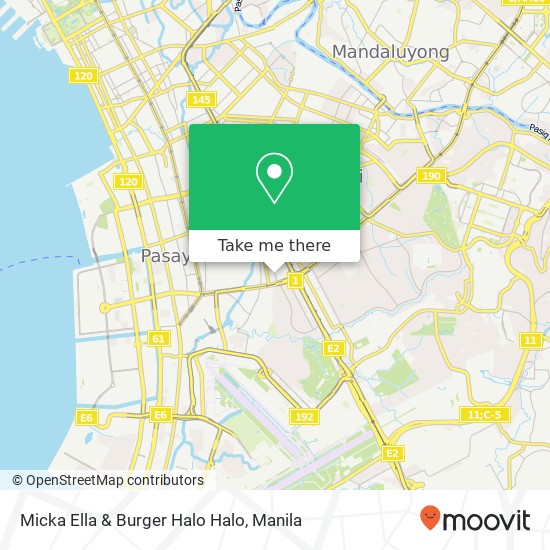 Micka Ella & Burger Halo Halo, A. Bonifacio Bangkal, Makati map