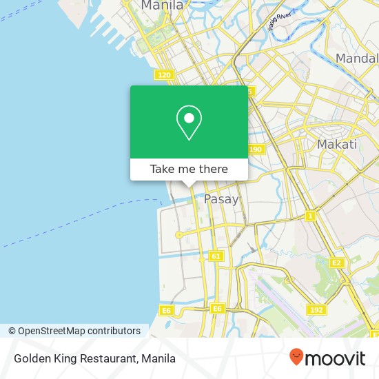 Golden King Restaurant, Barangay 76, Pasay City map