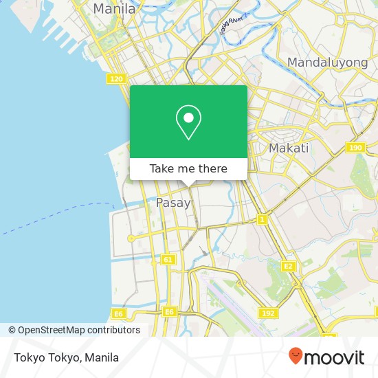 Tokyo Tokyo, Taft Ave Barangay 92, Pasay City map