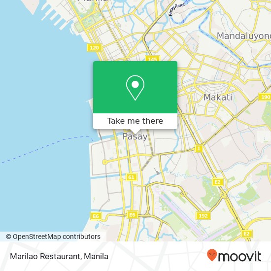 Marilao Restaurant, Pasadena Barangay 70, Pasay City map