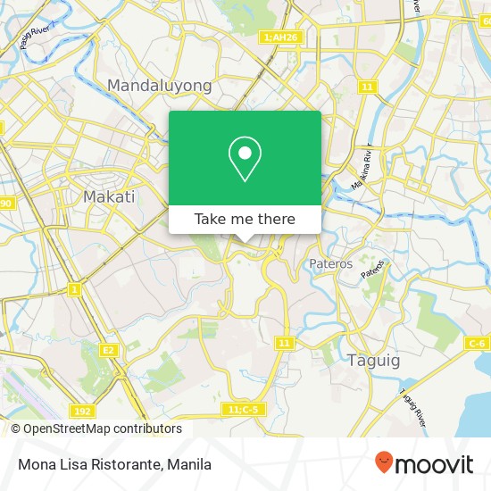 Mona Lisa Ristorante, 26th St Western Bicutan, Taguig City map