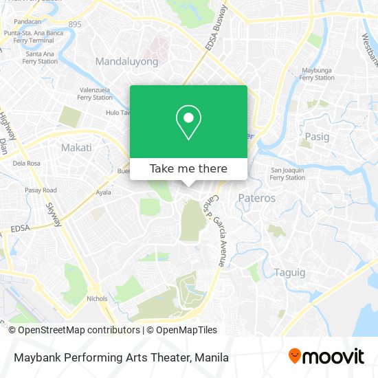 Maybank Performing Arts Theater map