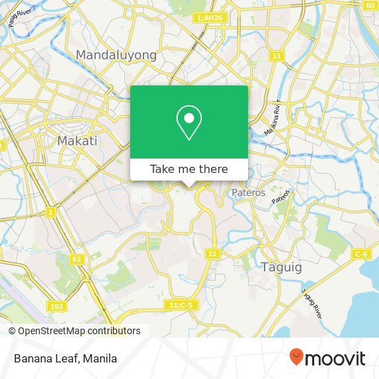 Banana Leaf, McKinley Pkwy Western Bicutan, Taguig City map