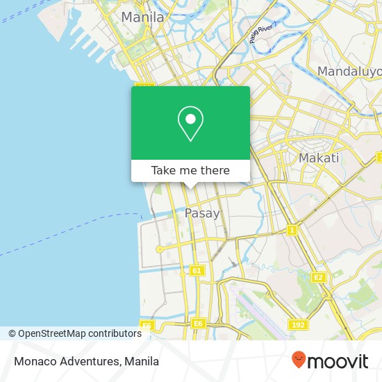 Monaco Adventures, Roberts Barangay 13, Pasay City map