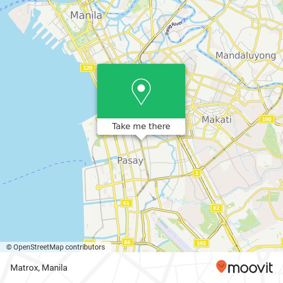 Matrox, Taft Ave Barangay 58, Pasay City map