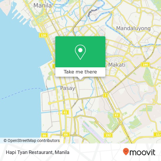 Hapi Tyan Restaurant, 504 Arnaiz Ave Barangay 66, Pasay City map