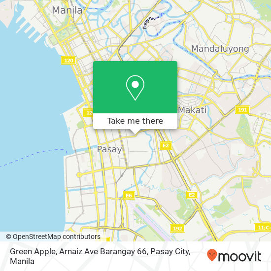 Green Apple, Arnaiz Ave Barangay 66, Pasay City map