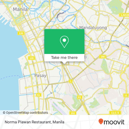 Norma Piawan Restaurant, J. Victor St Pio del Pilar, Makati map