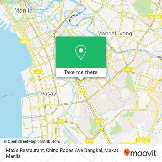 Max's Restaurant, Chino Roces Ave Bangkal, Makati map