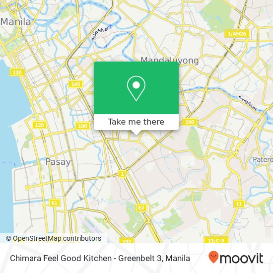 Chimara Feel Good Kitchen - Greenbelt 3, San Lorenzo, Makati map