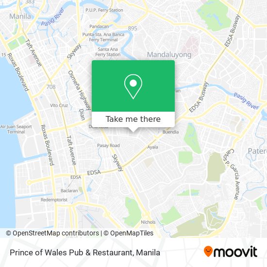 Prince of Wales Pub & Restaurant map