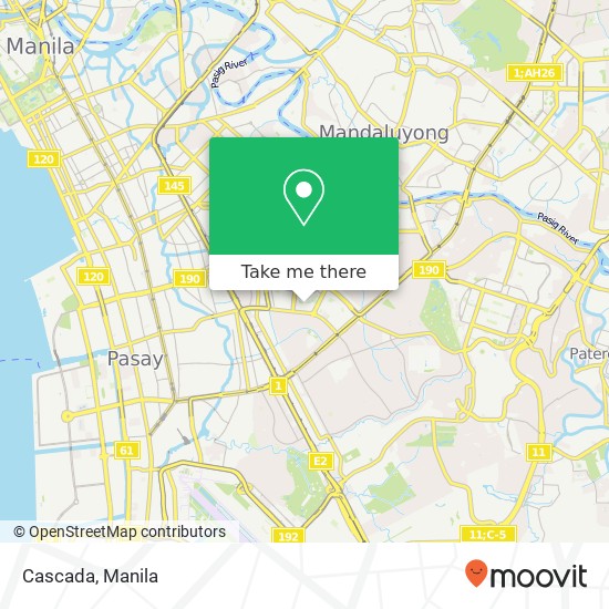 Cascada, Greenbelt Ext San Lorenzo, Makati map