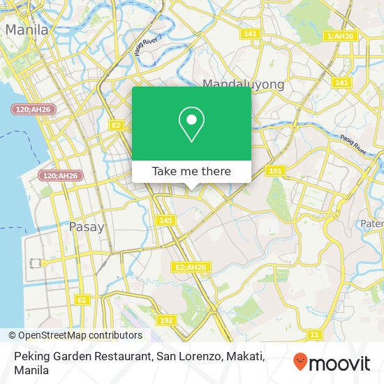 Peking Garden Restaurant, San Lorenzo, Makati map