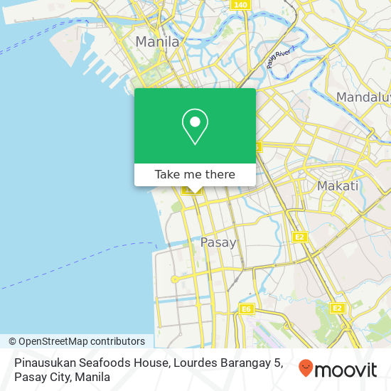 Pinausukan Seafoods House, Lourdes Barangay 5, Pasay City map