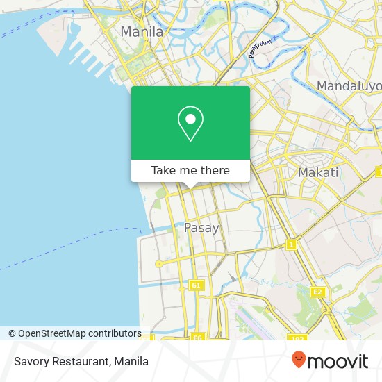 Savory Restaurant, 2069 F. B. Harrison Barangay 10, Pasay City map