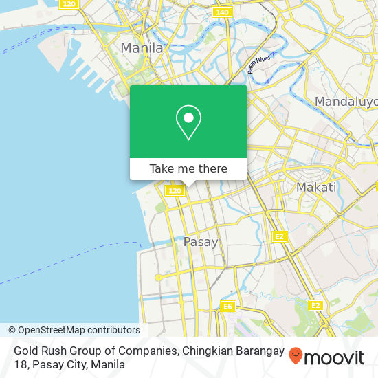 Gold Rush Group of Companies, Chingkian Barangay 18, Pasay City map