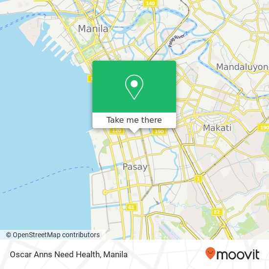 Oscar Anns Need Health, Leveriza Barangay 37, Pasay City map