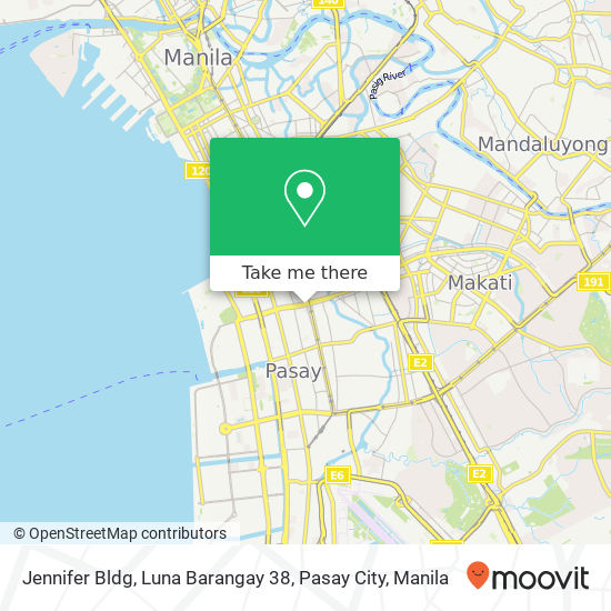 Jennifer Bldg, Luna Barangay 38, Pasay City map