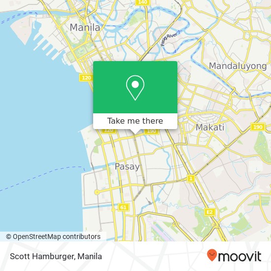 Scott Hamburger, Sen. Gil Puyat Ave Barangay 47, Pasay City map