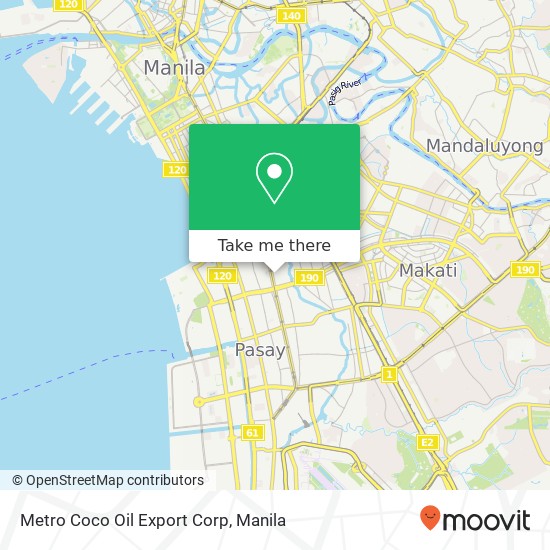 Metro Coco Oil Export Corp, Lakas ng Bayan Barangay 44, Pasay City map