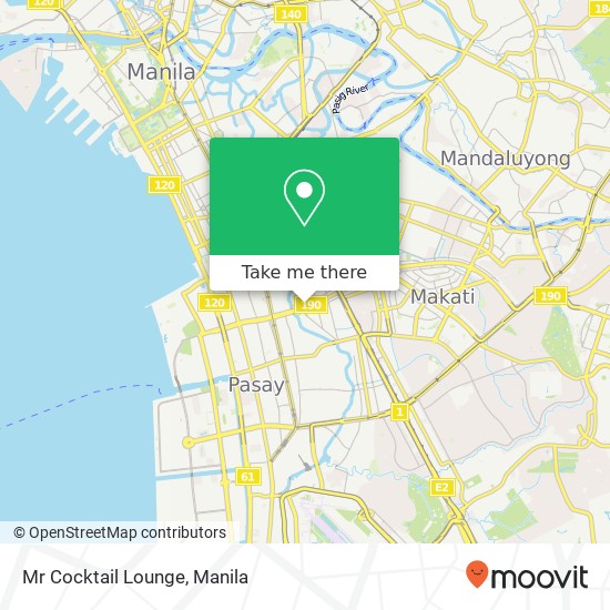 Mr Cocktail Lounge, Bautista St Palanan, Makati map