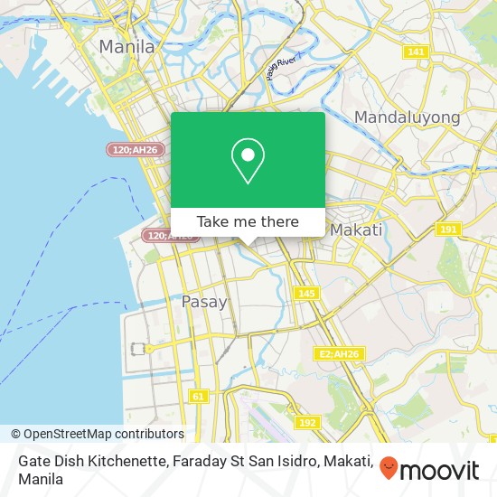 Gate Dish Kitchenette, Faraday St San Isidro, Makati map