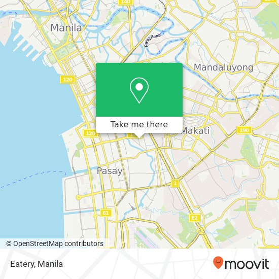 Eatery, Copernico San Isidro, Makati map