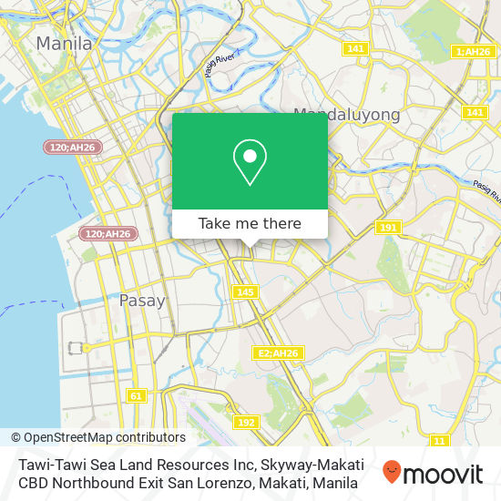 Tawi-Tawi Sea Land Resources Inc, Skyway-Makati CBD Northbound Exit San Lorenzo, Makati map