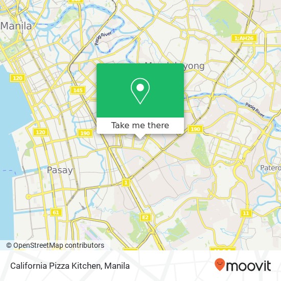 California Pizza Kitchen, San Lorenzo, Makati map