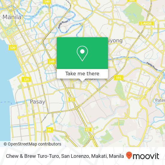 Chew & Brew Turo-Turo, San Lorenzo, Makati map