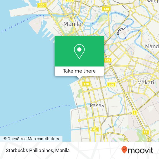 Starbucks Philippines, Barangay 76, Pasay City map