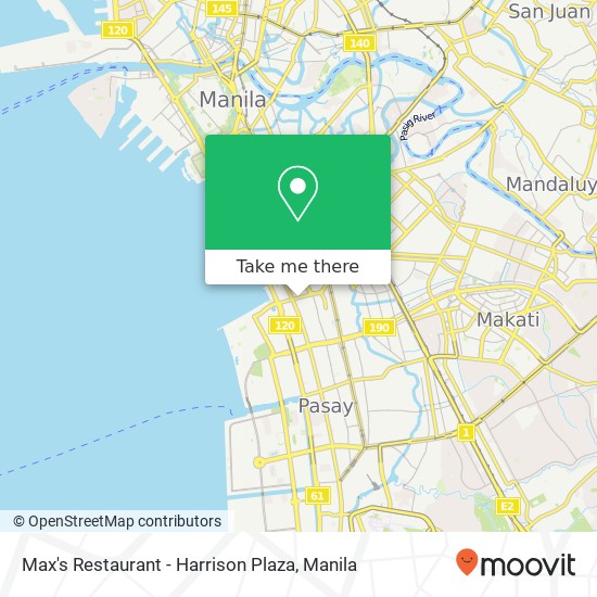 Max's Restaurant - Harrison Plaza, Pablo Ocampo Sr. St Barangay 719, Manila map