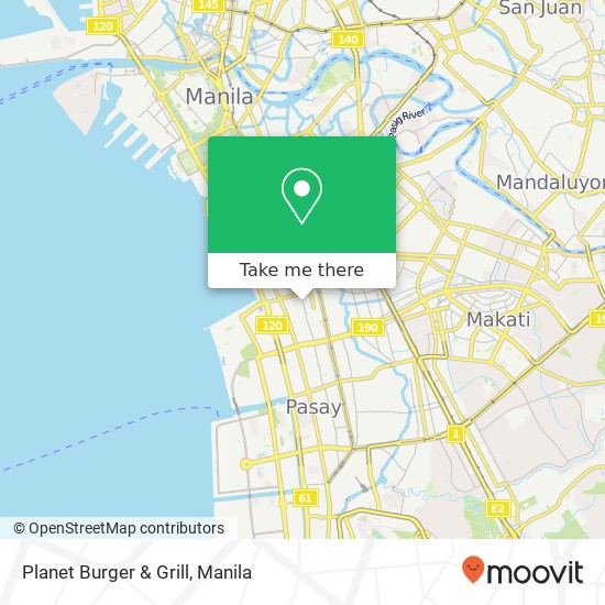 Planet Burger & Grill, Saygan Barangay 33, Pasay City map