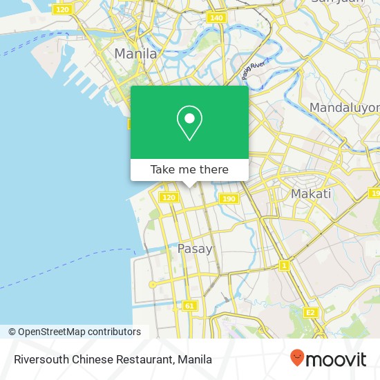 Riversouth Chinese Restaurant, Saygan Barangay 17, Pasay City map