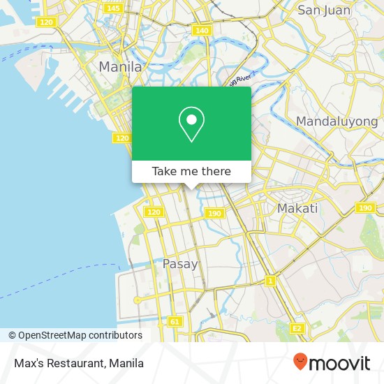 Max's Restaurant, San Isidro Barangay 42, Pasay City map