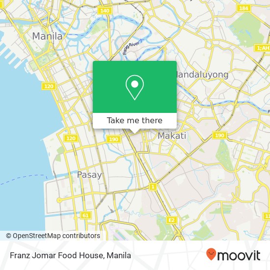 Franz Jomar Food House, Washington St Pio del Pilar, Makati map