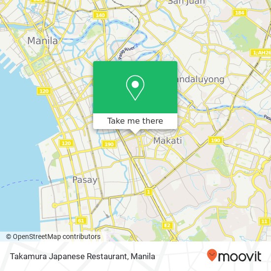 Takamura Japanese Restaurant, Chino Roces Ave Pio del Pilar, Makati map