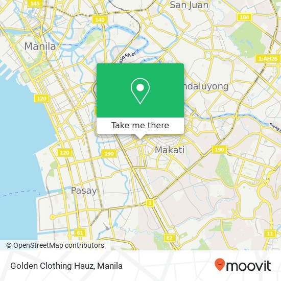 Golden Clothing Hauz, Urban Ave San Lorenzo, Makati map