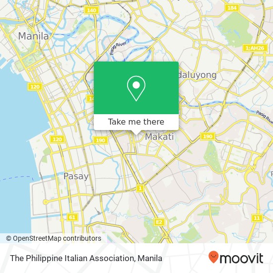 The Philippine Italian Association, San Lorenzo, Makati map