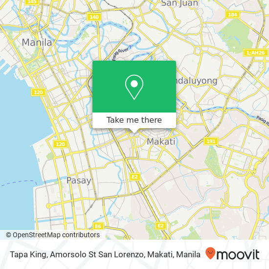 Tapa King, Amorsolo St San Lorenzo, Makati map