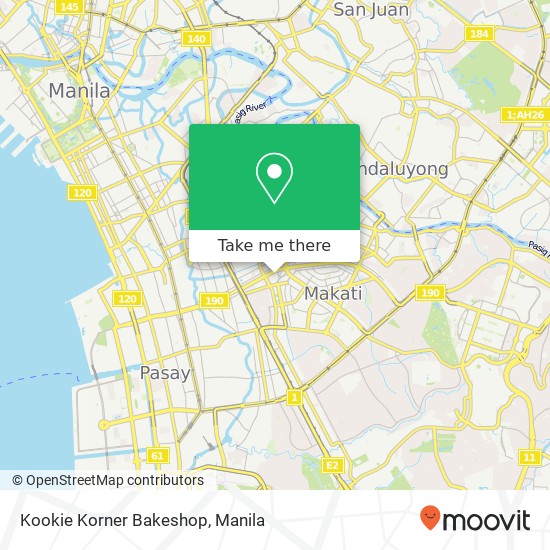 Kookie Korner Bakeshop, Urban Ave San Lorenzo, Makati map