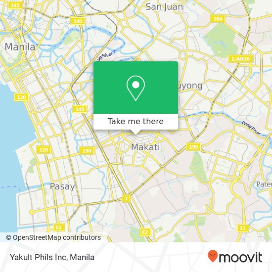 Yakult Phils Inc, Tordesillas Bel-Air, Makati map
